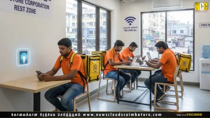 rest place for delivery employess in coimbatore