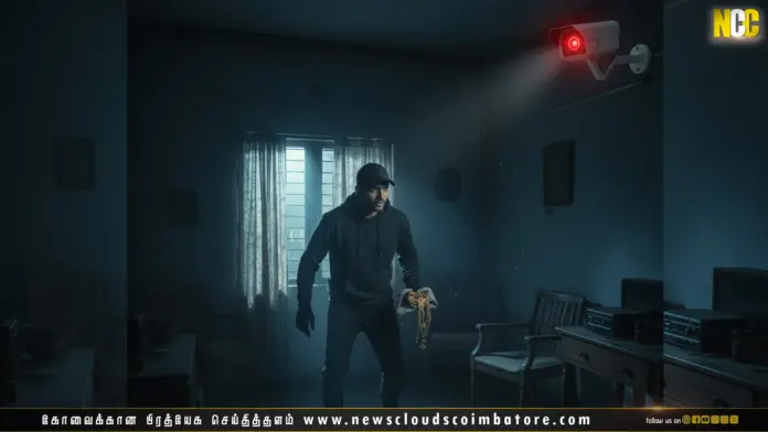 Tenant caught on CCTV stealing gold jewelry in Coimbatore house