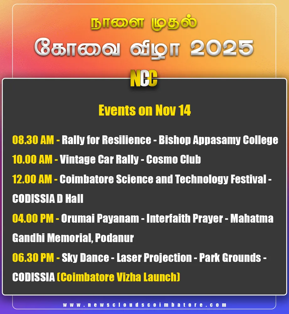 kovai vizha events tomorrow