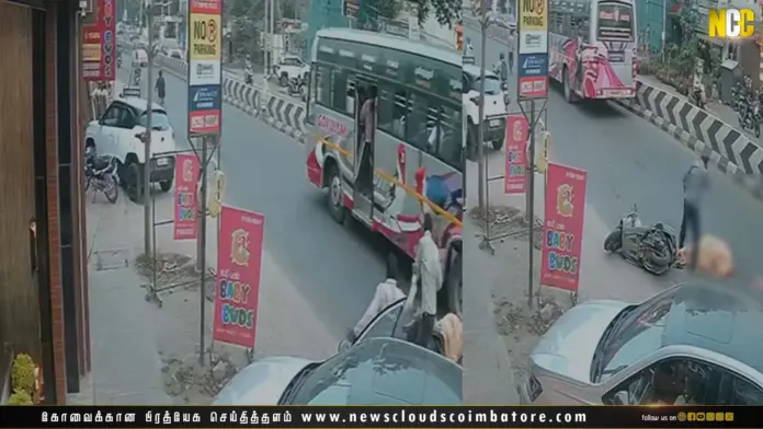 Coimbatore road accident caught on CCTV