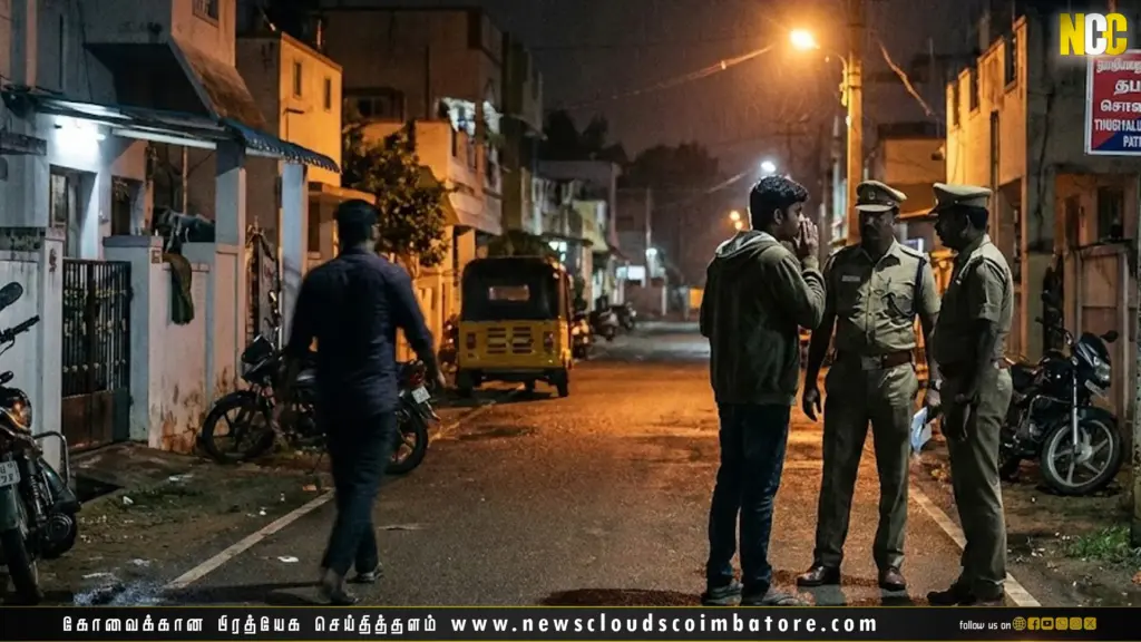 Thudiyalur police arrest scene
