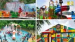 Colorful water park attractions and activities in coimbatore