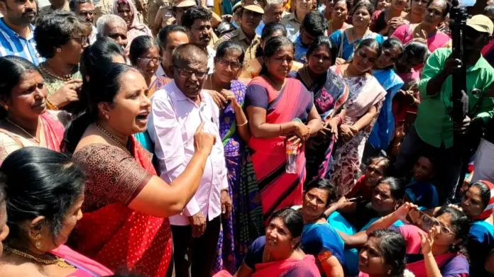 Anganwadi protest Coimbatore