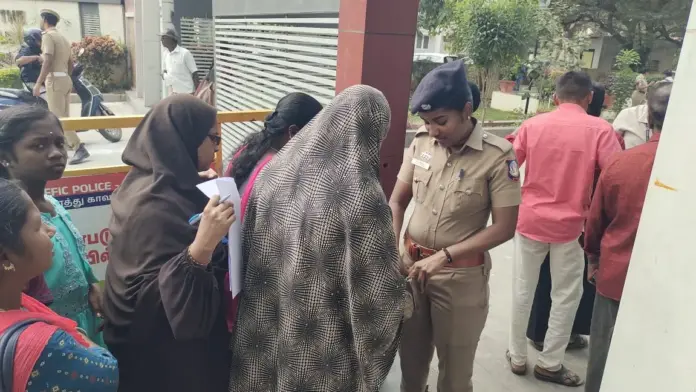 Police checking at Coimbatore collectorate