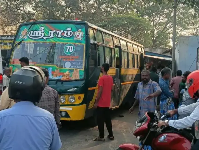 Mini bus accident scene