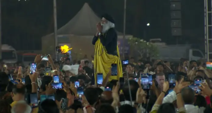 Adiyogi Mahashivratri celebration crowd