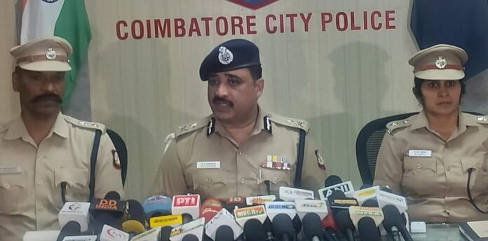 Coimbatore Police Commissioner Kannan press meet