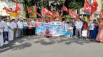 Commercial LPG cylinder protest