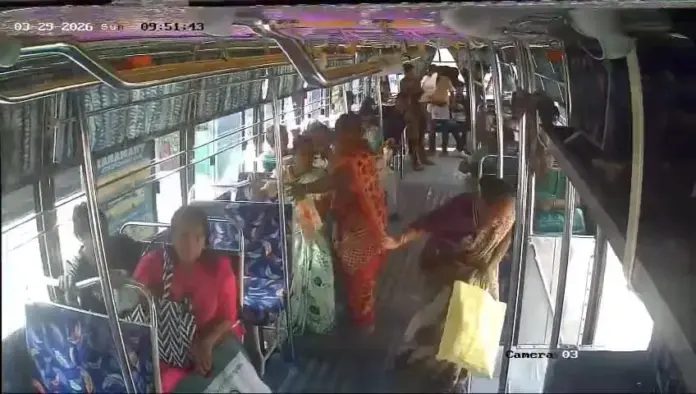 Old woman dies in bus fall