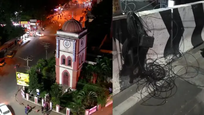 Dangling cables in Coimbatore