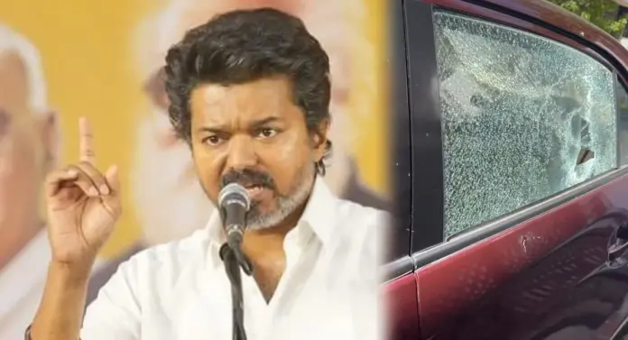 Shocking video of a famous music composer's car window being broken after criticizing Vijay!