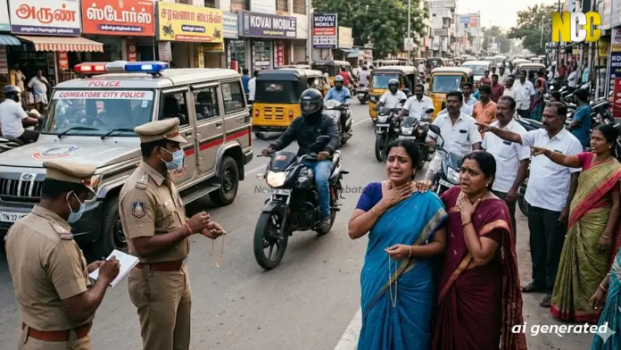 Chain snatching in Coimbatore