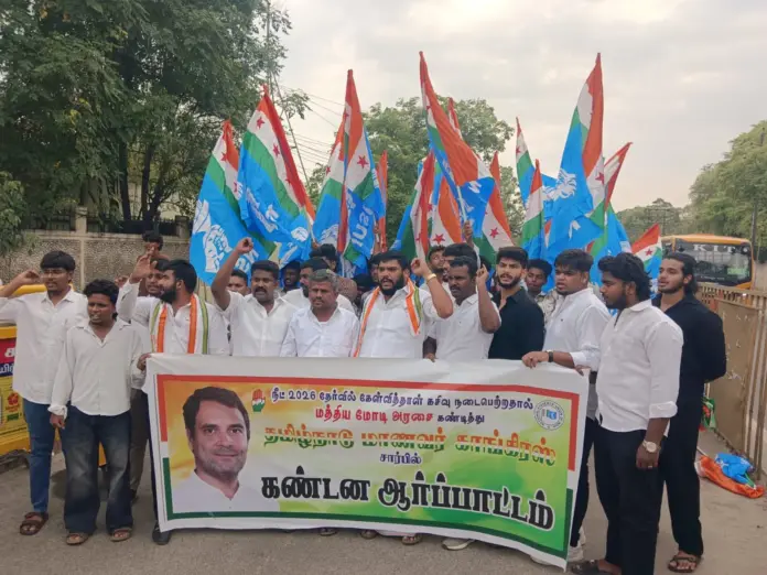 NEET protest in Coimbatore