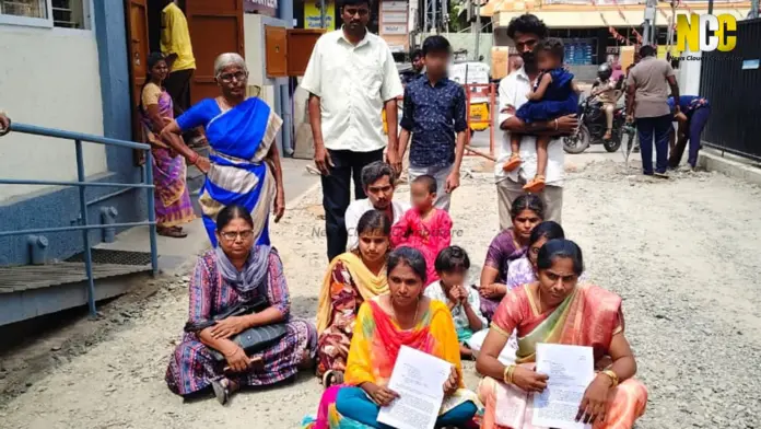 Family protest at Coimbatore SP office