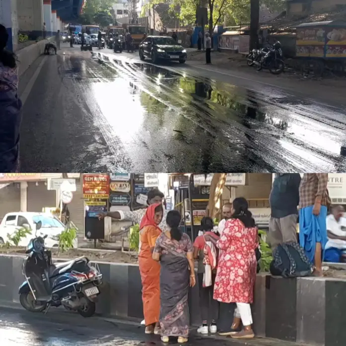 Motorists skid after diesel spill on Coimbatore road