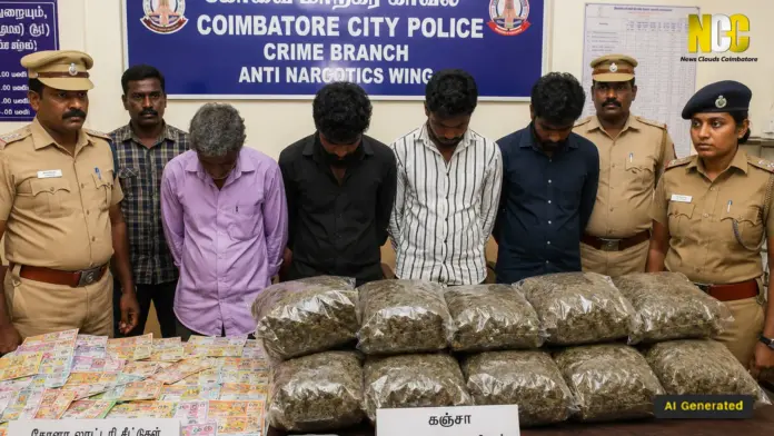 Police seize ganja and lottery tickets in Coimbatore