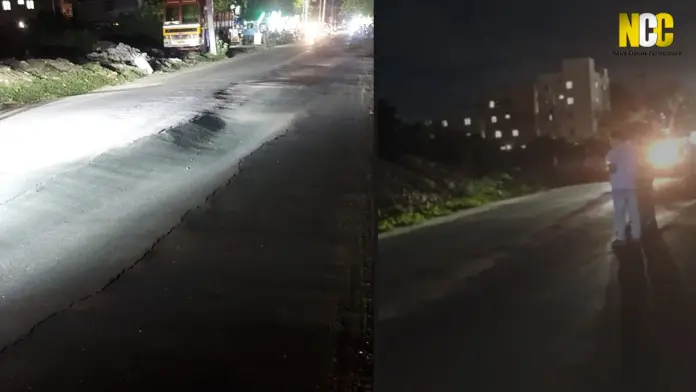 Road sinkhole in Ganapathy Coimbatore