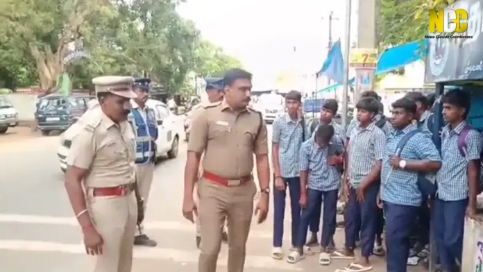Perur DSP conducting walking patrol in Coimbatore