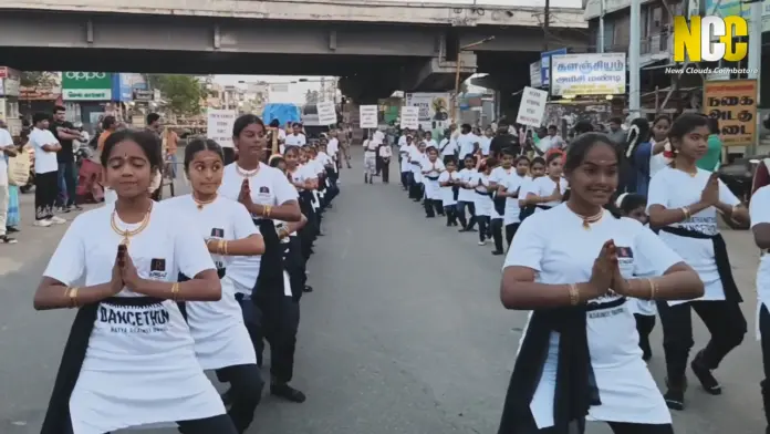Students perform Bharatanatyam marathon