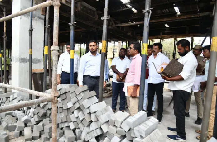 District Collector inspecting development works at Sultanpet.