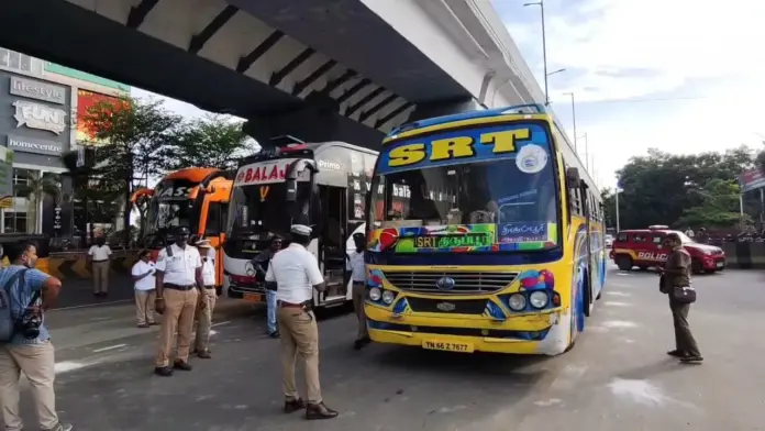 RTO air horn enforcement Coimbatore