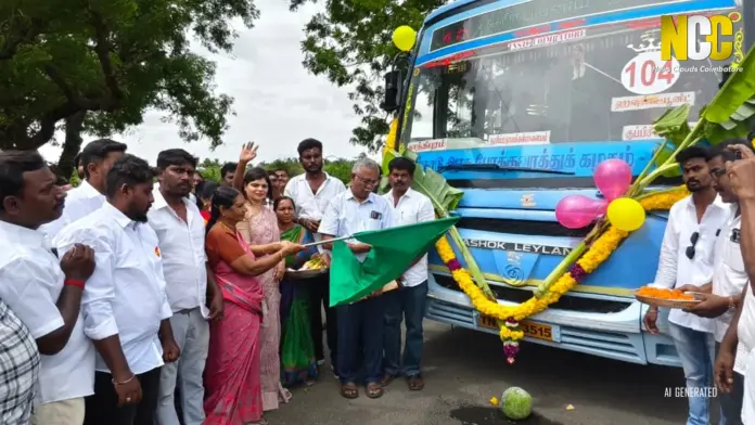 104 bus reaches Kuppichipalayam Housing Board