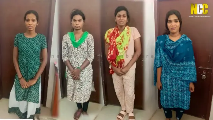 Coimbatore police investigation arrest scene