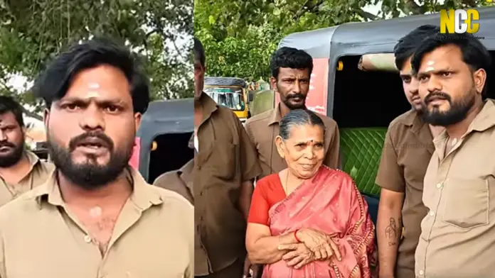 Auto drivers return lost purse to elderly woman.