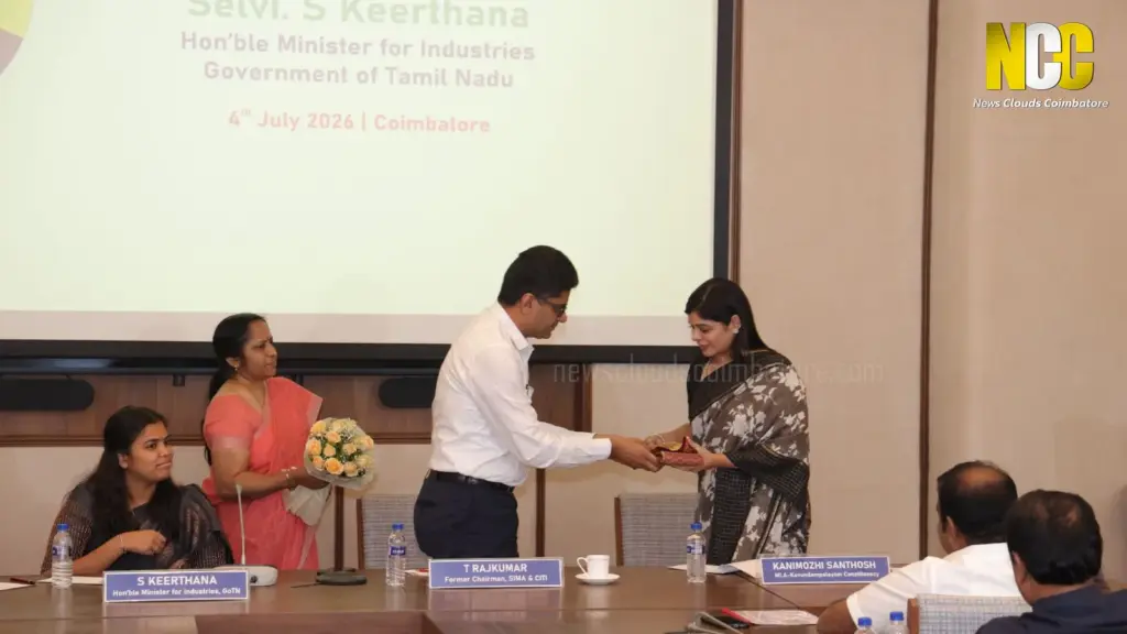 Textile industry meeting in Coimbatore.