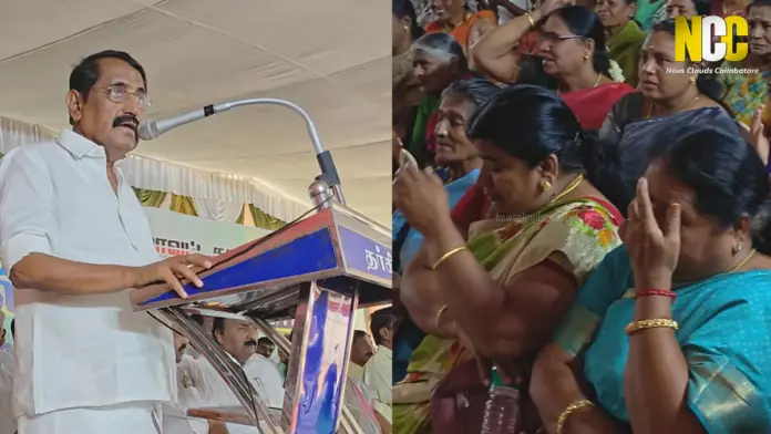 AIADMK leader emotional speech Coimbatore