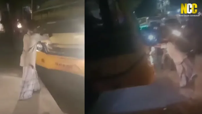 Drunk Man Pushes Bus Viral Video