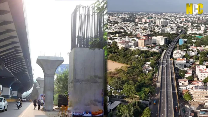 Coimbatore Avinashi Road Flyover Ramp Work