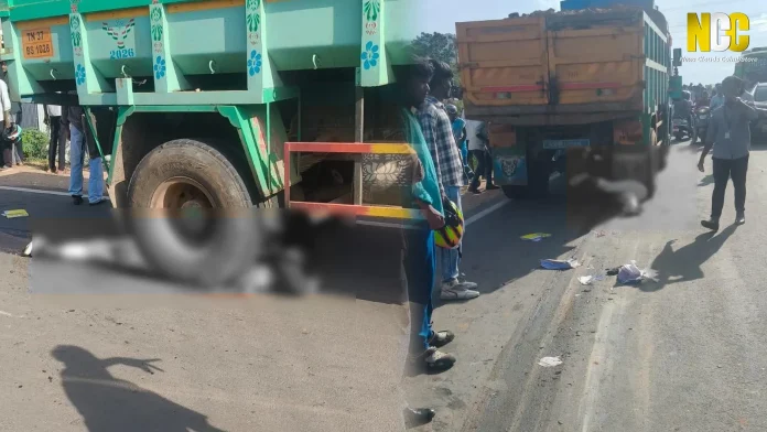 Dipper lorry accident in Coimbatore kills one person