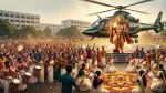 Mahabali helicopter Onam celebration in Coimbatore