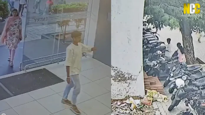 Lulu Mall Coimbatore helmet theft CCTV