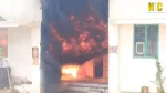 Fire accident at a plastic godown in Veerakeralam,
