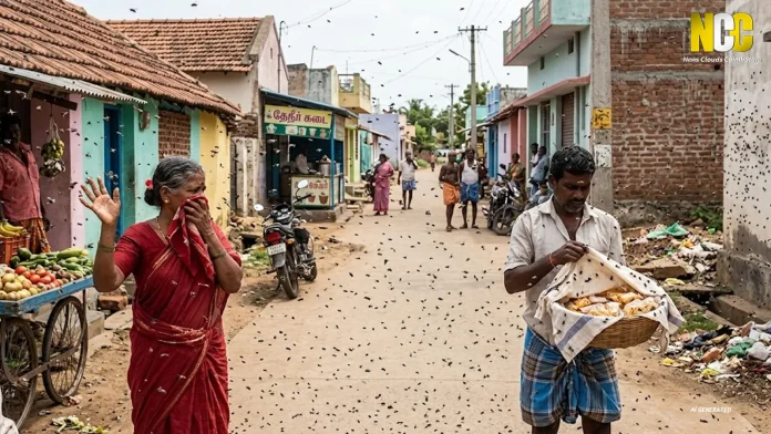 Housefly nuisance in Kakkadavu near Kinathukadavu, Coimbatore