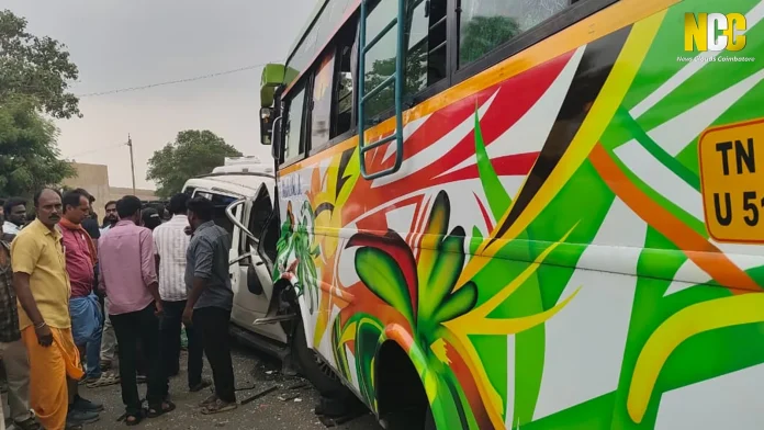Coach van and Xylo car collide head-on near Mangarai