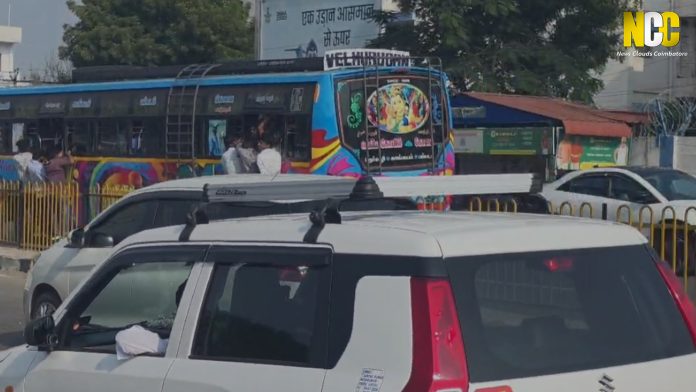 private bus allegedly driving on the wrong side