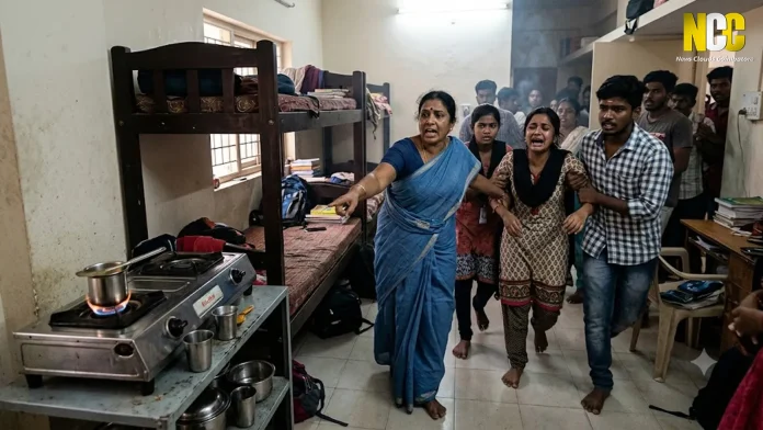tragic fire accident at an Arabic college hostel